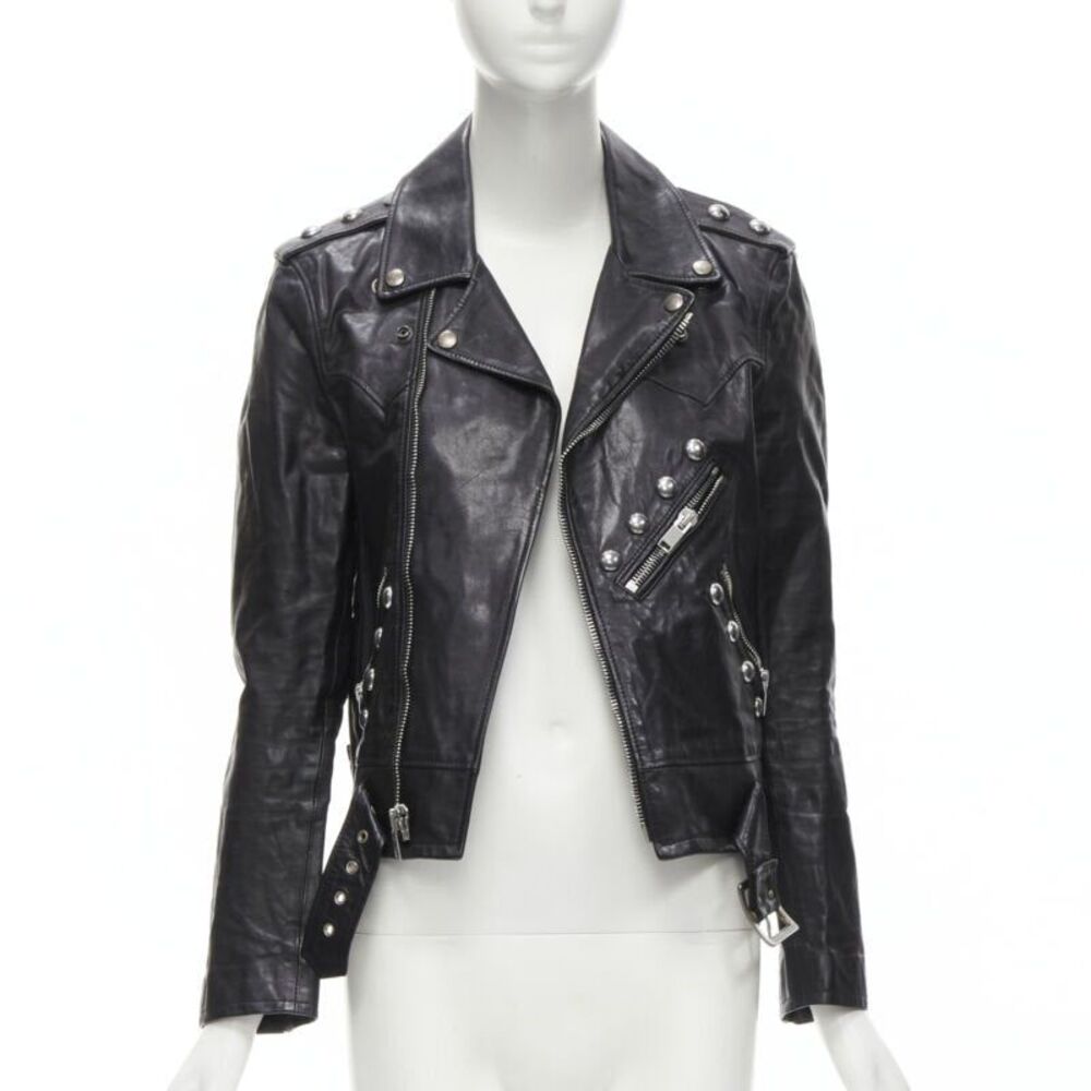 Saint Laurent 2014 Leather Studded Jacket